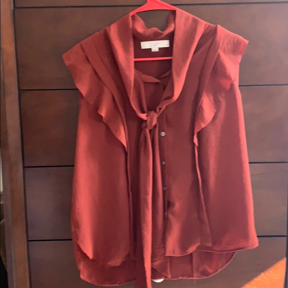 Burnt orange loft medium petite shirt